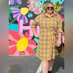 Plaid Shirt Dress
